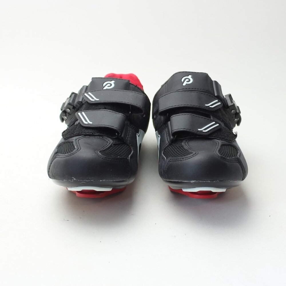 Peloton Black Cycling Shoes with White and Red Accents - Picture 8 of 12